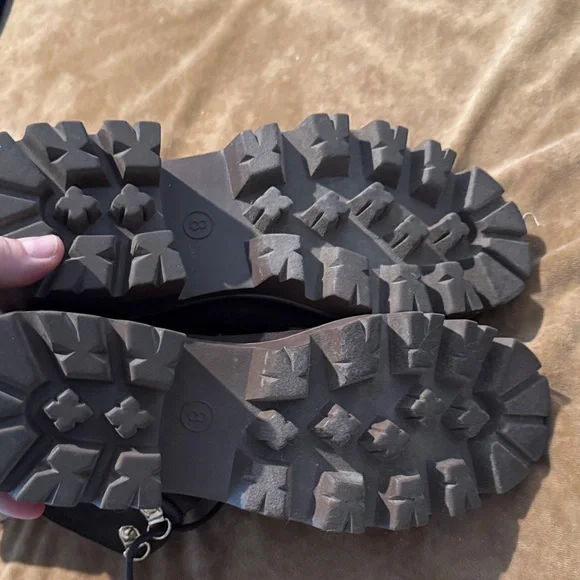 JustFab Brown Lace Up Boots - Picture 6 of 6